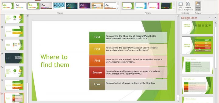 Factors to consider when using a PowerPoint design template